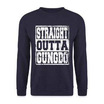 Gungdo dit drôle - Sweat-shirt Unisexe - marine - Devant - Alina (178cm) & Michal (187cm)