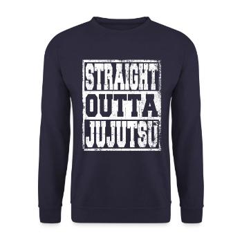 Jujutsu saying funny - Unisex Sweatshirt - navy - Front - Alina (178cm) & Michal (187cm)