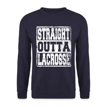 Lacrosse saying funny - Unisex Sweatshirt - navy - Front - Alina (178cm) & Michal (187cm)