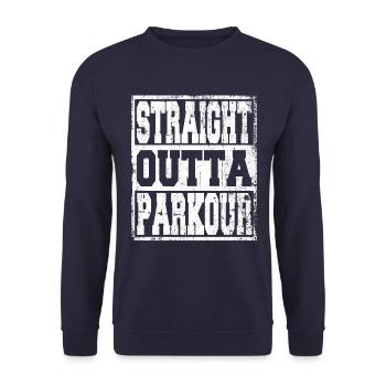 Parkour dit drôle - Sweat-shirt Unisexe - marine - Devant - Alina (178cm) & Michal (187cm)
