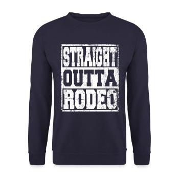 Rodeo saying funny - Unisex Sweatshirt - navy - Front - Alina (178cm) & Michal (187cm)