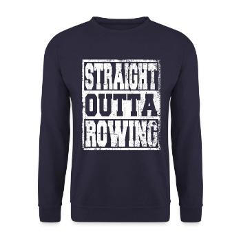 Rudern Spruch lustig - Unisex Pullover - Navy - Vorne - Alina (178cm) & Michal (187cm)