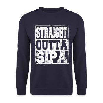 Sipan saying funny - Unisex Sweatshirt - navy - Front - Alina (178cm) & Michal (187cm)