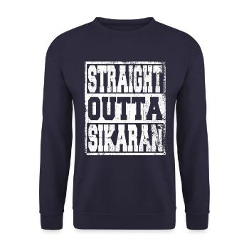 Sikaran saying funny - Unisex Sweatshirt - navy - Front - Alina (178cm) & Michal (187cm)