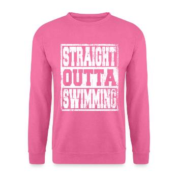 Nager en disant drôle - Sweat-shirt Unisexe - rose - Devant