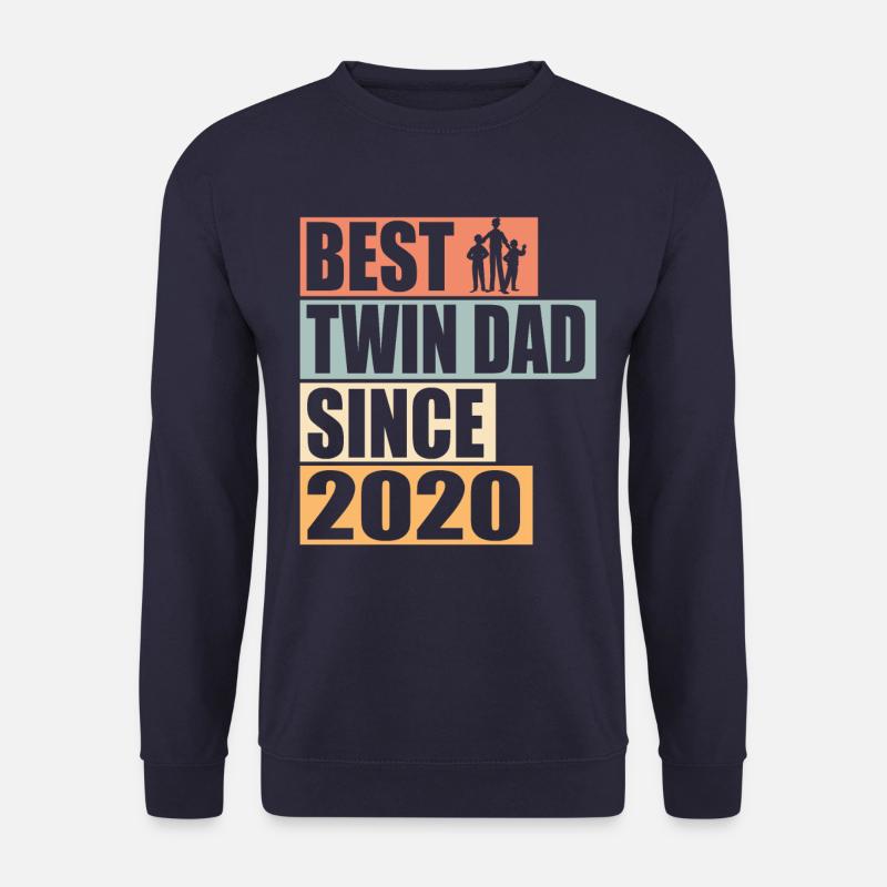 Zwillinge Vater Zwillingsvater seit 2020 - Unisex Pullover - Navy