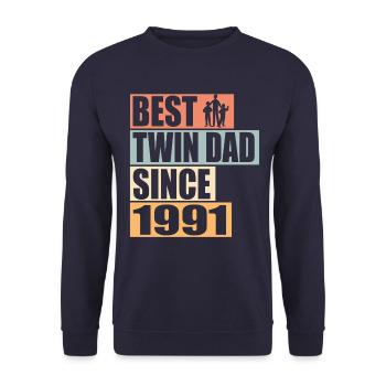 Jumeaux Père Père jumeau depuis 1991 - Sweat-shirt Unisexe - marine - Devant - Alina (178cm) & Michal (187cm)