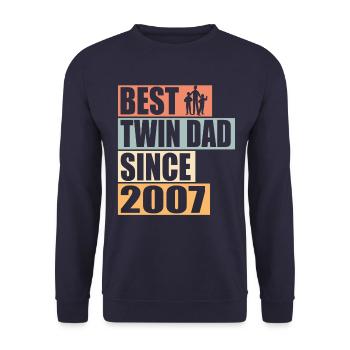 Twins Father Twin Father since 2007 - Unisex Sweatshirt - navy - Front - Alina (178cm) & Michal (187cm)