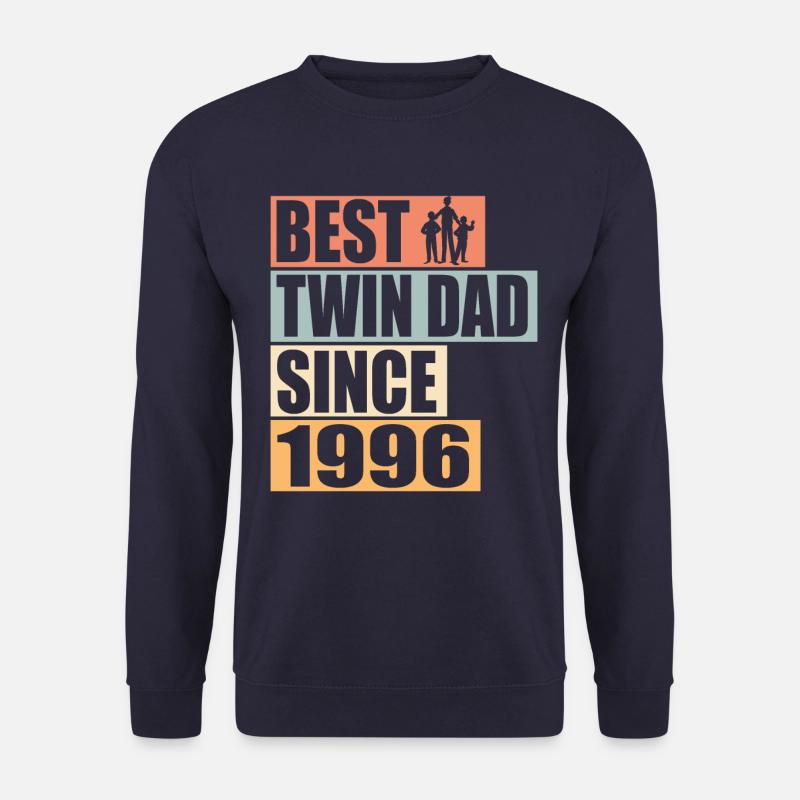 Zwillinge Vater Zwillingsvater seit 1996 - Unisex Pullover - Navy