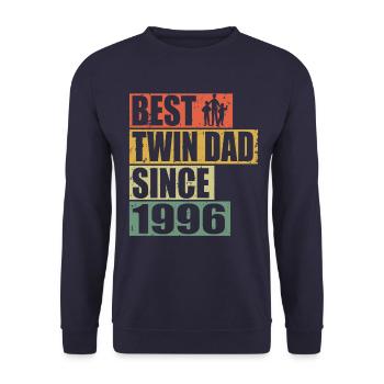Twins Father Twin Father since 1996 - Unisex Sweatshirt - navy - Front - Alina (178cm) & Michal (187cm)