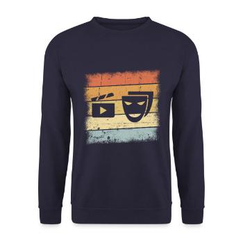 Actor Gift - Unisex Sweatshirt - navy - Front - Alina (178cm) & Michal (187cm)