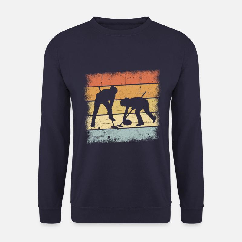 Curling Retro - Unisex Pullover - Navy