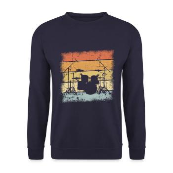 Drummer - Unisex Pullover - Navy - Vorne - Alina (178cm) & Michal (187cm)