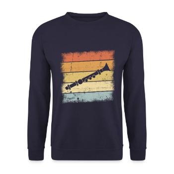 Flute - Unisex Sweatshirt - navy - Front - Alina (178cm) & Michal (187cm)
