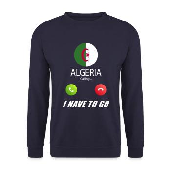 L’Algérie appelle les drapeaux lusiger en disant - Sweat-shirt Unisexe - marine - Devant - Alina (178cm) & Michal (187cm)