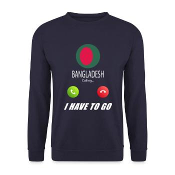 Bangladesh calls lusiger flags saying - Unisex Sweatshirt - navy - Front - Alina (178cm) & Michal (187cm)