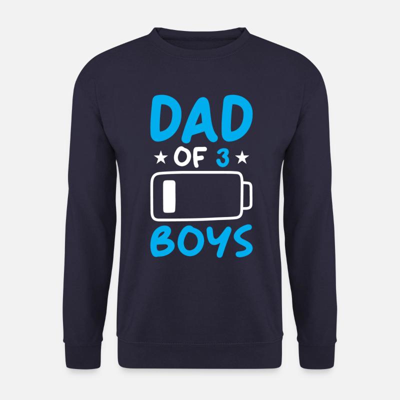 Dad of 3 Boys - Unisex Pullover - Navy