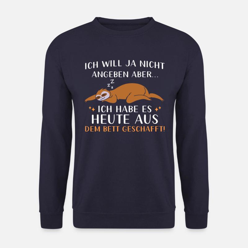 Faultier Geschenk Faultier Sprüche - Unisex Pullover - Navy