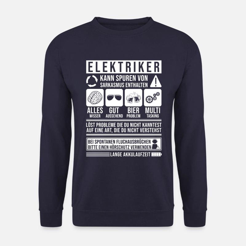 Elektriker Spruch lustig - Unisex Pullover - Navy