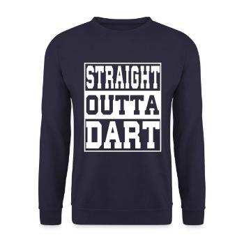 Dart saying funny - Unisex Sweatshirt - navy - Front - Alina (178cm) & Michal (187cm)