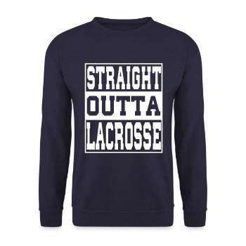 Lacrosse saying funny - Unisex Sweatshirt - navy - Front - Alina (178cm) & Michal (187cm)