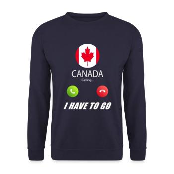 Canada calls lusiger flags spell - Unisex Sweatshirt - navy - Front - Alina (178cm) & Michal (187cm)