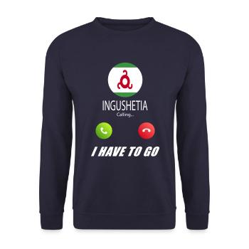 L’Ingouchie appelle les drapeaux Lusiger à dire - Sweat-shirt Unisexe - marine - Devant - Alina (178cm) & Michal (187cm)