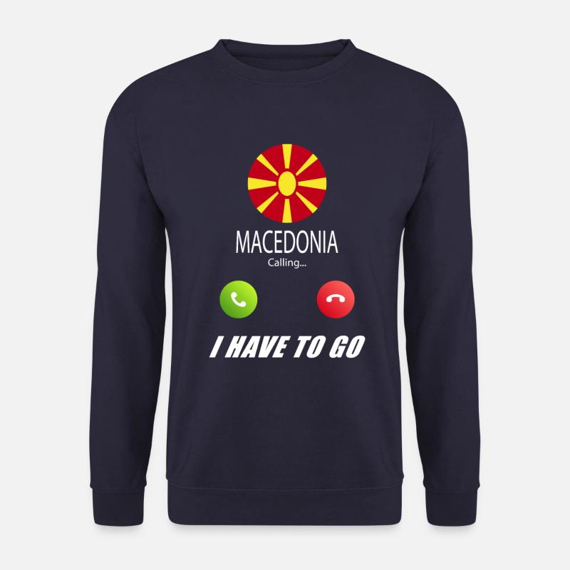 Mazedonien ruft an Lusiger Flaggen Spruch - Unisex Pullover - Navy