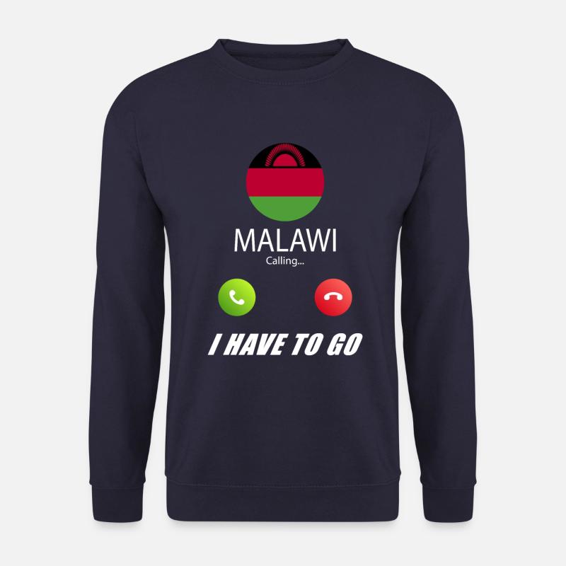 Malawi calls lusiger flags - Unisex Sweatshirt - navy