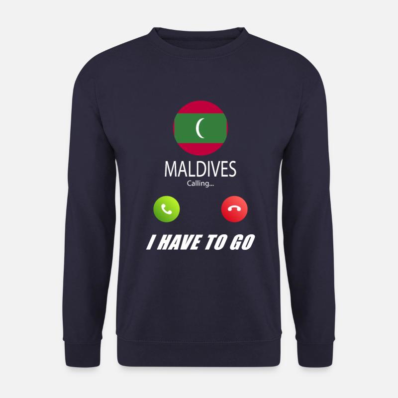 Malediven ruft an Lusiger Flaggen Spruch - Unisex Pullover - Navy