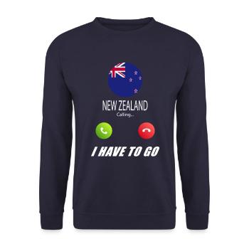La Nouvelle-Zélande appelle les drapeaux lusiger en disant - Sweat-shirt Unisexe - marine - Devant - Alina (178cm) & Michal (187cm)