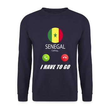 Le Sénégal appelle aux drapeaux Lusiger en disant - Sweat-shirt Unisexe - marine - Devant - Alina (178cm) & Michal (187cm)
