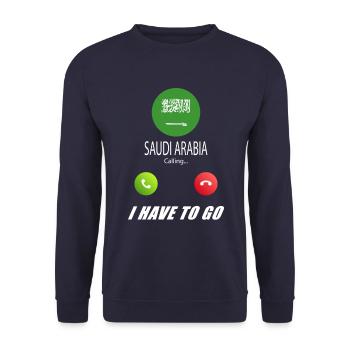 L’Arabie saoudite appelle les drapeaux lusiger le sort - Sweat-shirt Unisexe - marine - Devant - Alina (178cm) & Michal (187cm)
