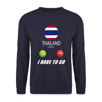 La Thaïlande appelle les drapeaux lusiger en disant - Sweat-shirt Unisexe - marine - Devant - Alina (178cm) & Michal (187cm)