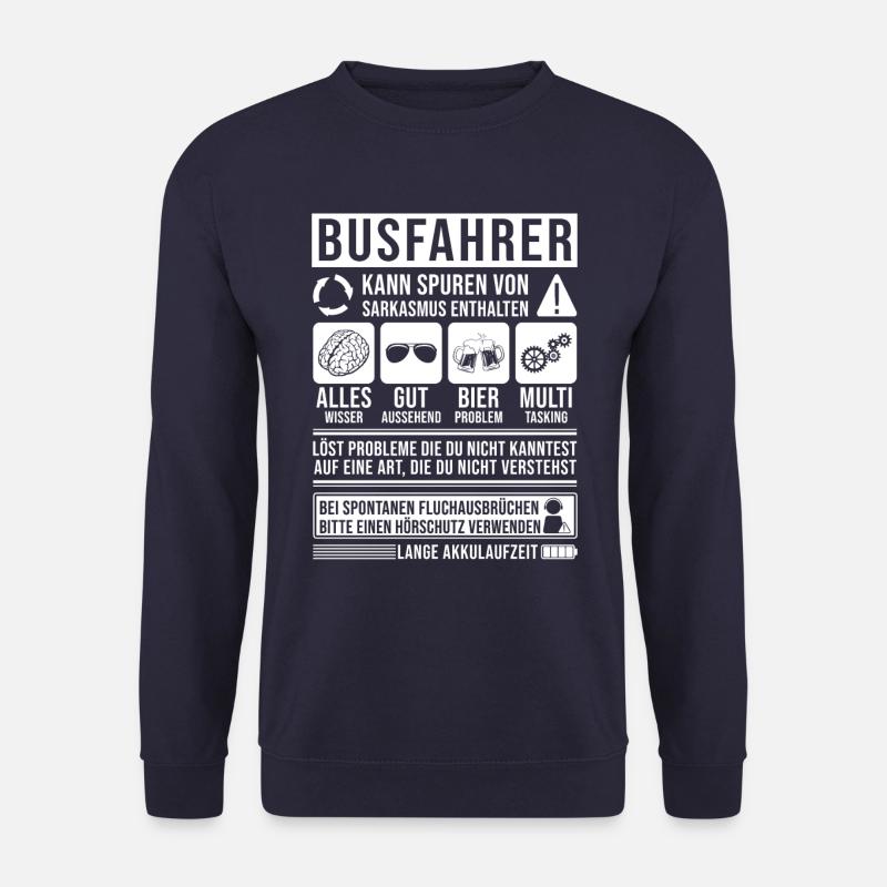 Busfahrer Spruch lustig - Unisex Pullover - Navy