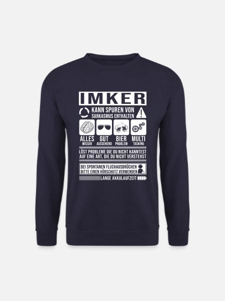 Imker Spruch lustig - Unisex Pullover - Navy