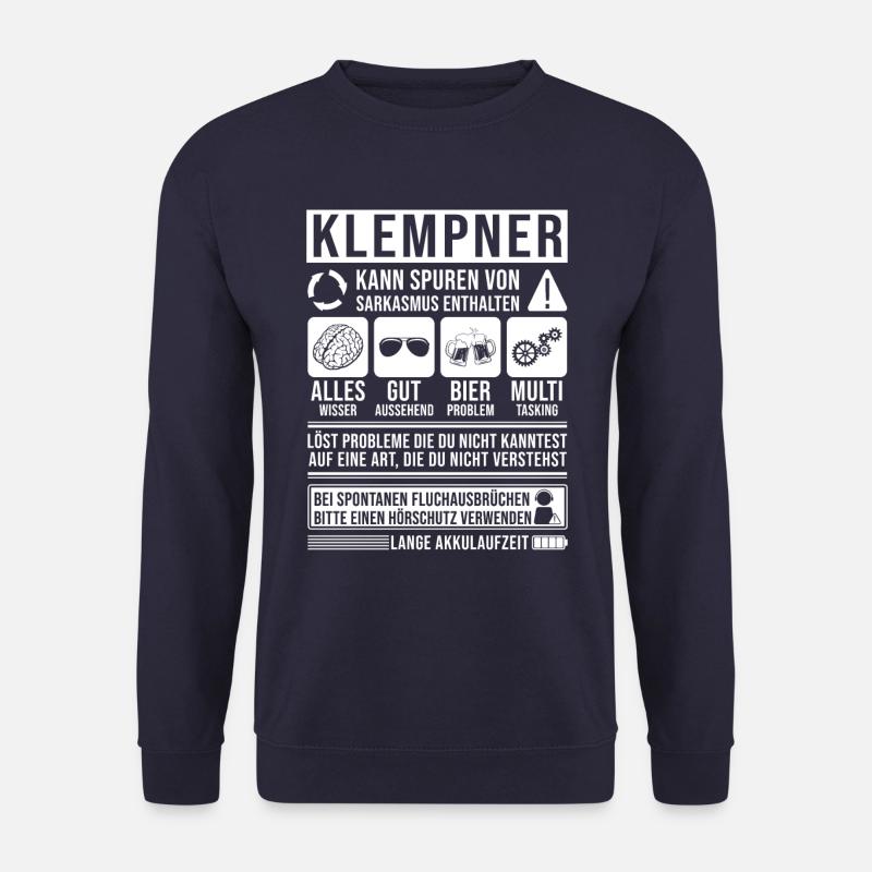 Klempner Spruch lustig - Unisex Pullover - Navy