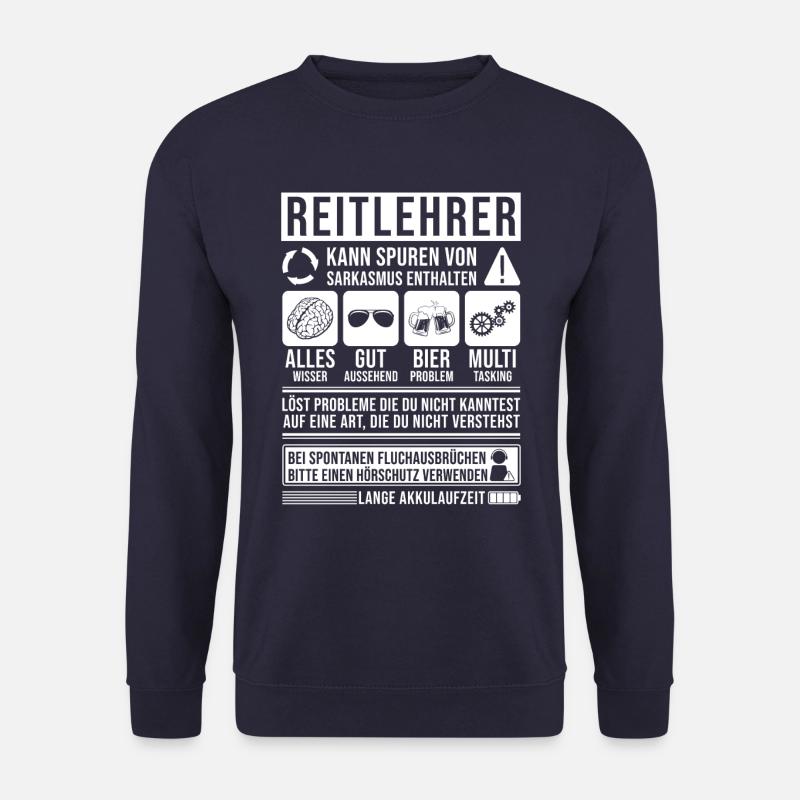 Reitlehrer Spruch lustig - Unisex Pullover - Navy