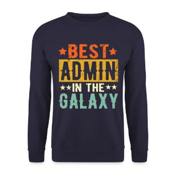 Best Admin ever Admin Gift - Unisex Sweatshirt - navy - Front - Alina (178cm) & Michal (187cm)