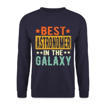Best Astronom ever Astronom Geschenk - Unisex Pullover - Navy - Vorne - Alina (178cm) & Michal (187cm)