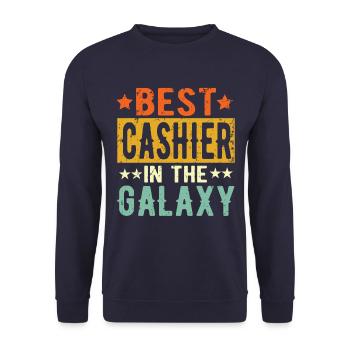 Meilleur cadeau de caissier de tous les temps - Sweat-shirt Unisexe - marine - Devant - Alina (178cm) & Michal (187cm)