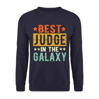 Best Judge ever Richter Gift - Unisex Sweatshirt - navy - Front - Alina (178cm) & Michal (187cm)