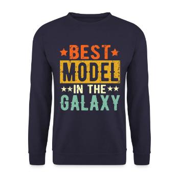 Best Model ever Model Geschenk - Unisex Pullover - Navy - Vorne - Alina (178cm) & Michal (187cm)