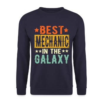 Best Mechanic ever Mechanic Gift - Unisex Sweatshirt - navy - Front - Alina (178cm) & Michal (187cm)