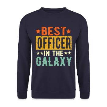 Best Officer ever Officer Gift - Unisex Sweatshirt - navy - Front - Alina (178cm) & Michal (187cm)