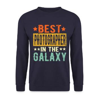 Meilleur photographe de tous les temps Fotgraf Gift - Sweat-shirt Unisexe - marine - Devant - Alina (178cm) & Michal (187cm)