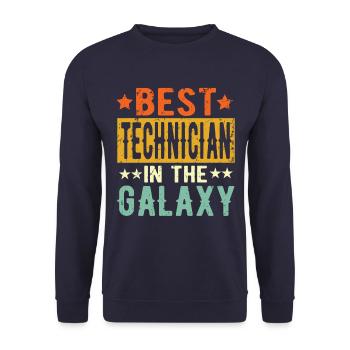 Meilleur technicien de tous les temps Cadeau de technicien - Sweat-shirt Unisexe - marine - Devant - Alina (178cm) & Michal (187cm)