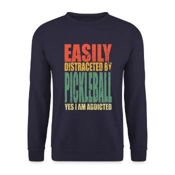 Pickleball saying funny - Unisex Sweatshirt - navy - Front - Alina (178cm) & Michal (187cm)