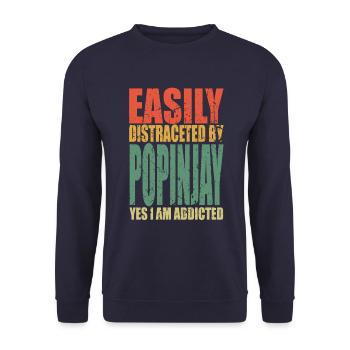 Bird shooting saying funny - Unisex Sweatshirt - navy - Front - Alina (178cm) & Michal (187cm)