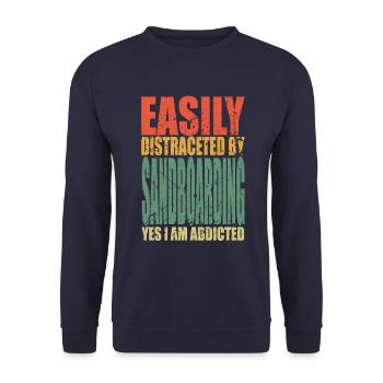 Sandboarding saying funny - Unisex Sweatshirt - navy - Front - Alina (178cm) & Michal (187cm)